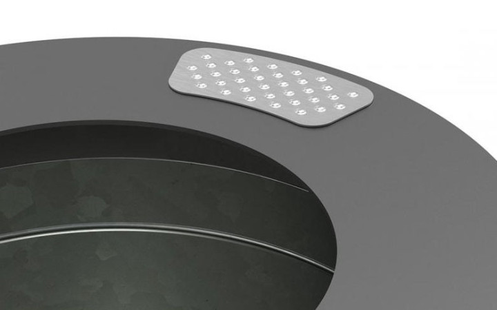 CORBEILLE PILA ECRASE CIGARETTE RAL GRIS PROCITY