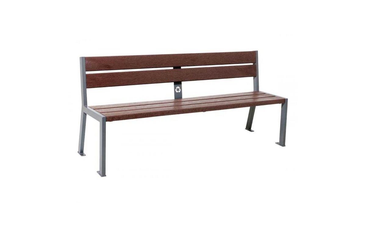 BANC ISAAC 5 LAMES EN PLASTIQUE RECYCLE RAL GRIS PROCITY SANS ACCOUDOIRS
BANC EXTÉRIEUR RSE POUR ESPACE PUBLIC