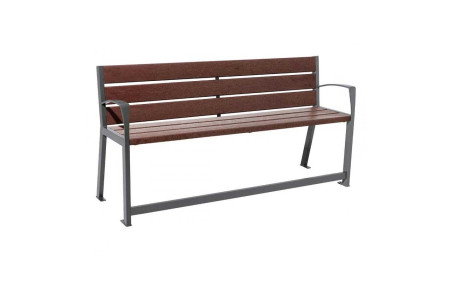 BANC ISAAC SENIOR EN PLASTIQUE RECYCLE RAL GRIS PROCITY