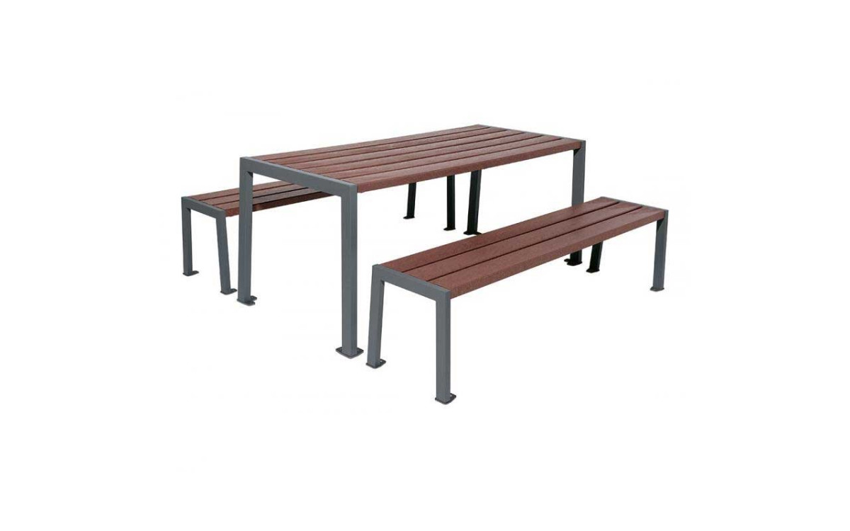 TABLE DE PIQUE-NIQUE ISAAC RECYCLE RAL GRIS PROCITY