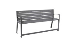 BANC ACIER FUSAIN PMR RAL  GRIS PROCITY