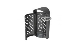 CORBEILLE JUSSAC AVEC REHAUSSE RAL GRIS PROCITY
POUBELLE DE VILLE MODERNE AVEC CHAPEAU ANTI-PLUIE