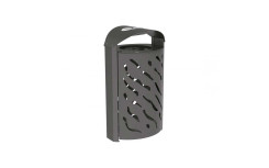 CORBEILLE JUSSAC AVEC REHAUSSE + CENDRIER RAL GRIS PROCITY
POUBELLE EXTERIEUR PUBLIQUE AVEC CHAPEAU ANTI-PLUIE ET CENDRIER