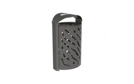 CORBEILLE JUSSAC AVEC REHAUSSE + CENDRIER RAL GRIS PROCITY
POUBELLE EXTERIEUR PUBLIQUE AVEC CHAPEAU ANTI-PLUIE ET CENDRIER