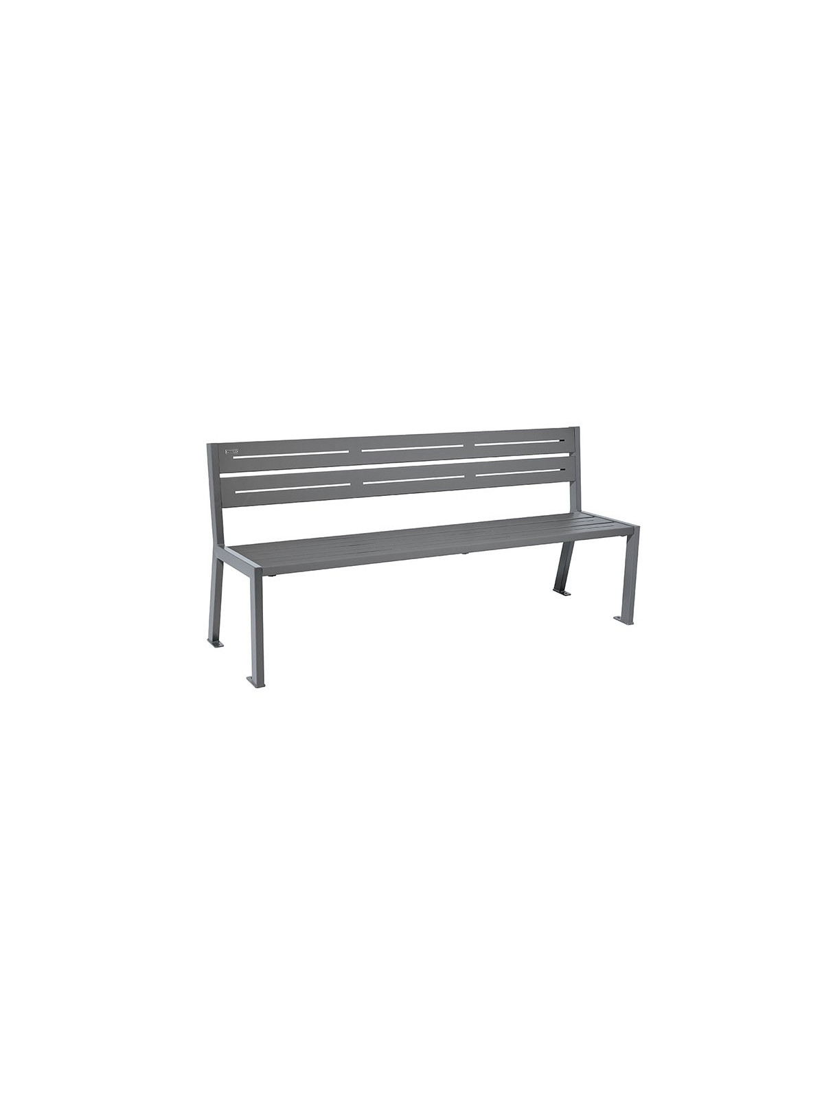 BANC ACIER 5 LAMES FUSAIN RAL GRIS PROCITY