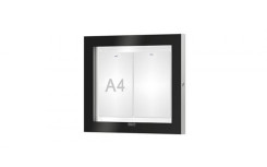 VITRINE EDGE MURALE 2A4 SANS BANDEAU EP 54 MM