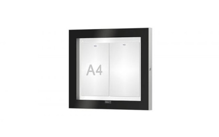 VITRINE EDGE MURALE 2A4 SANS BANDEAU EP 54 MM