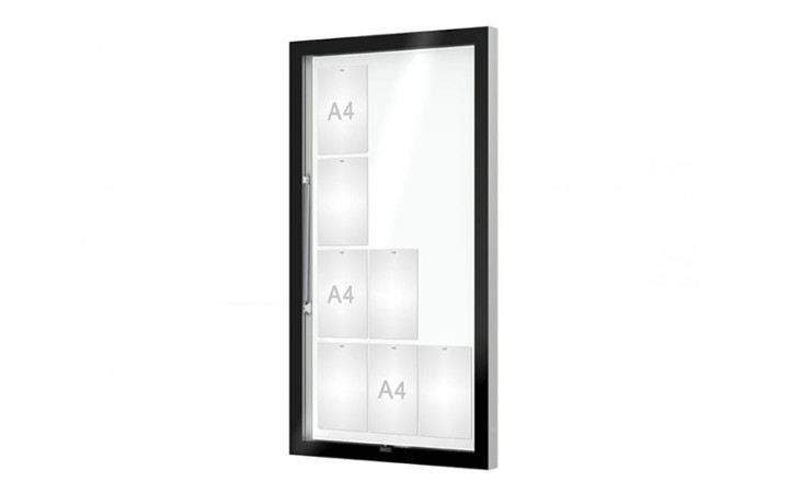 VITRINE EDGE 80 mm 12A4 MURALE SANS BANDEAU