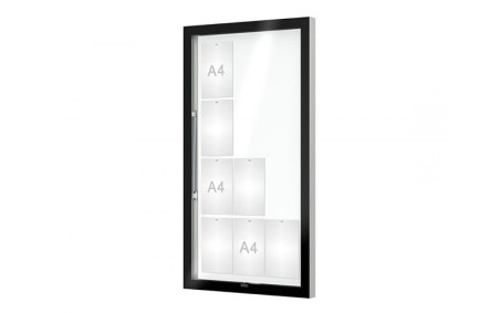 VITRINE EDGE 80 mm 12A4 MURALE SANS BANDEAU