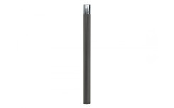 POTELET HAUTE VISIBILITE AVEC POMMEAUX INOX - Ø 76 RAL GRIS PROCITY