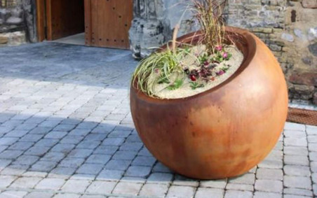 POT ROND EFFET CORTEN SANS RESERVE