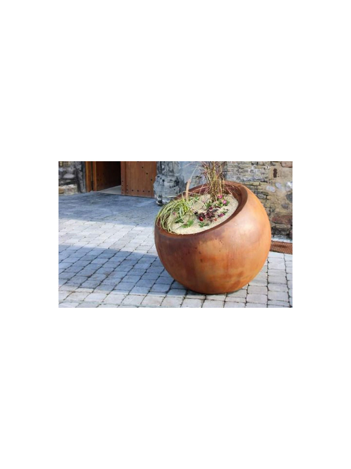 POT ROND EFFET CORTEN SANS RESERVE