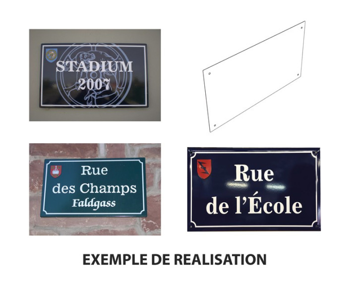 PLAQUE DE RUE EMAIL PLANE POUR MUR