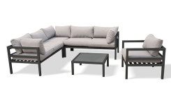 SALON D'ANGLE ANGUILLA EN ALUMINIUM