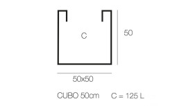 POT CUBO CARRE EN POLYÉTHYLÈNE
