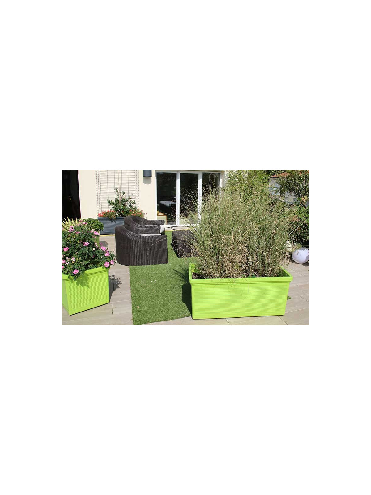 JARDINIÈRE BAC CARRÉ POLYETHYLENE
