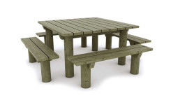 TABLE PIQUE NIQUE CARRÉE EN BOIS PICTAVE POUR COLLECTIVITÉ
MOBILIER URBAIN EN BOIS POUR ZONES DETENTE