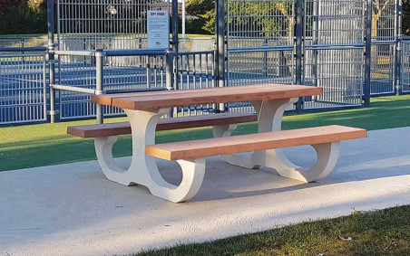 TABLE PIQUE NIQUE EN BÉTON CAMPANULE