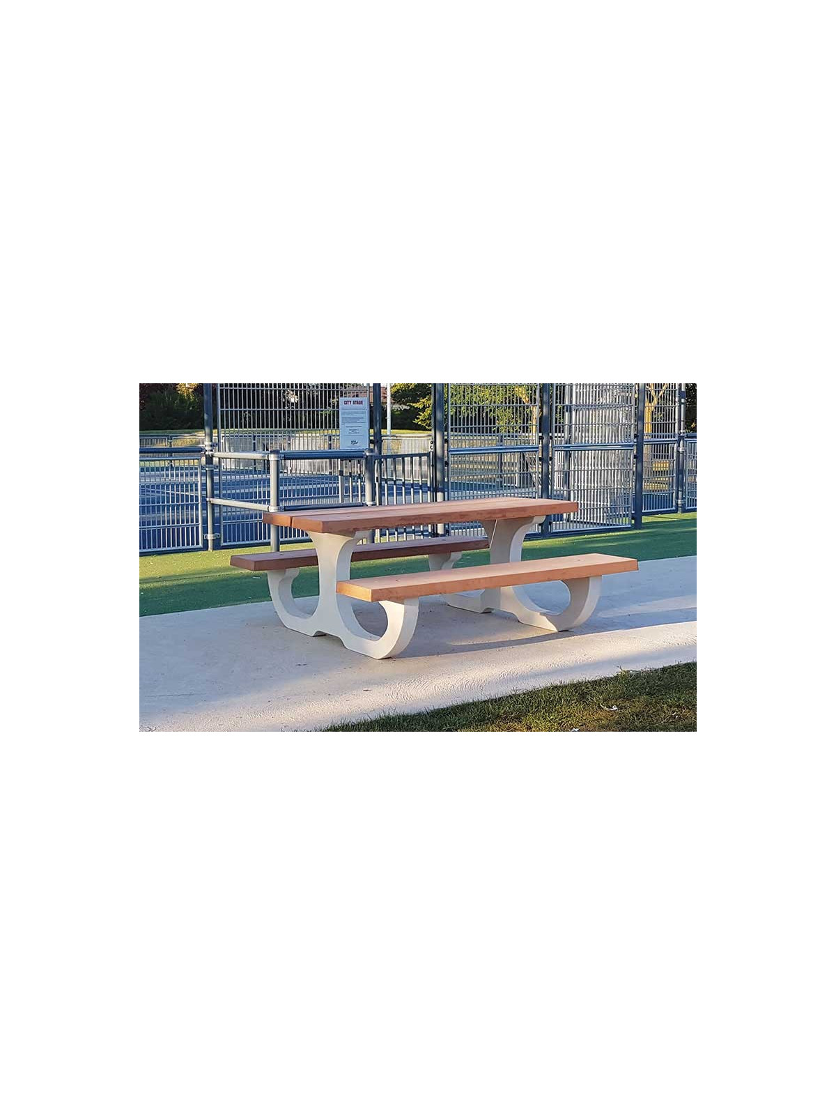 TABLE PIQUE NIQUE EN BÉTON CAMPANULE