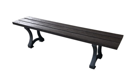 BANQUETTE PLASTIQUE RECYCLE PIEDS FONTE