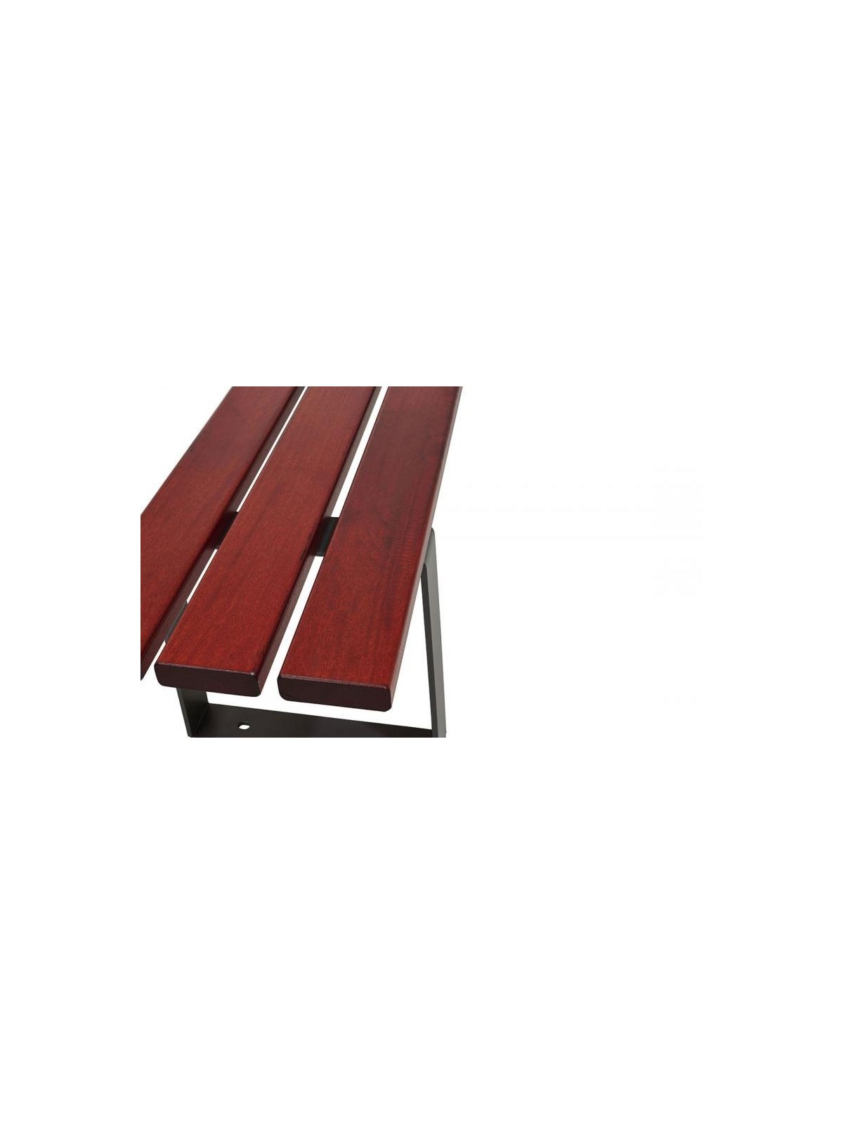 BANQUETTE CELIAN EN ACIER ET LAMES BOIS EXOTIQUE OU RESINEUX