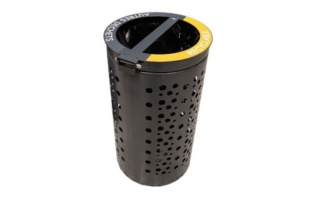 CORBEILLE ACIER OLYMPE BI-FLUX
CORBEILLE INTÉRIEURE ACIER 2 x 60 L 
RECYCLAGE ET TRI SÉLECTIF DES DÉCHETS