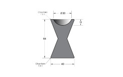 CENDRIER BETON FORME SABLIER SCHEMA