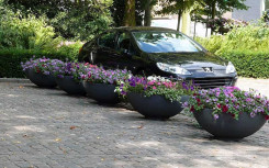 JARDINIÈRE VASQUE AU SOL EN POLYÉTHYLÈNE FLEURISSEMENT ESPACE PUBLIC