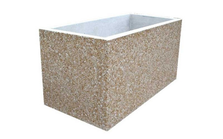 JARDINIÈRE SULLY EN BETON GRAVILLONS LAVES OU SABLE