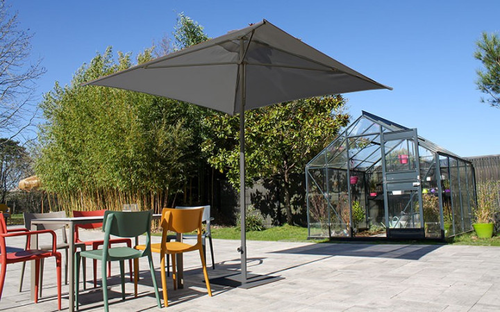 PARASOL PUSH-UP NERIS - TOILE OLEFIN GRIS ANTHRACITE