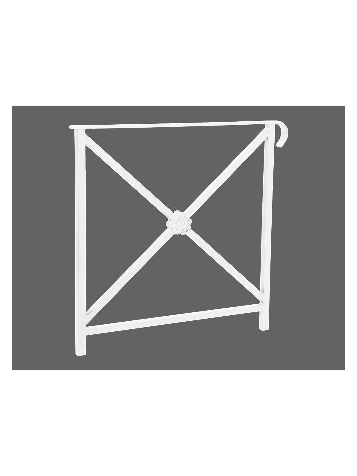 BARRIERE LENO MAIN COURANTE AVEC ROSACE SIMPLE CROSS 800 BLANC 9010