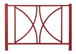 BARRIERE VAUBAN 1500 mm BORDEAUX RAL 3004