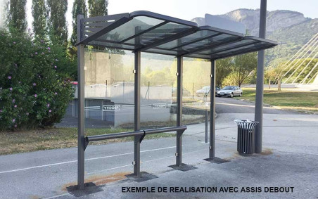 STATION BUS LANO EXEMPLE DE REALISATION
ABRI BUS EXTERIEUR MODERNE POUR VILLE ET COLLECTIVITÉ