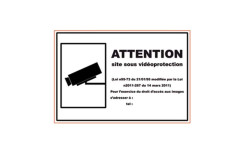 PANNEAU RECTANGULAIRE PVC ADHESIF - site sous video protection