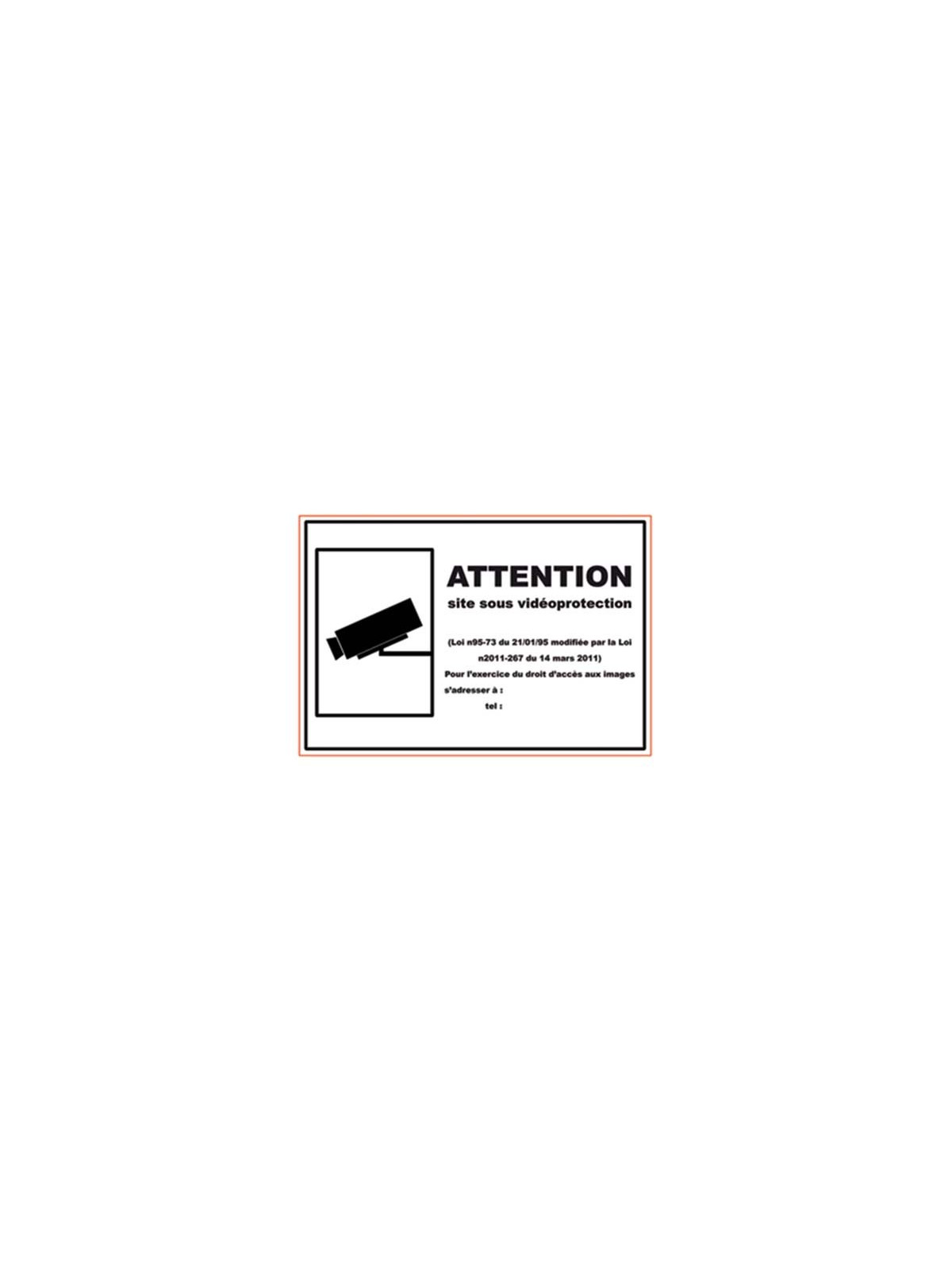 PANNEAU RECTANGULAIRE PVC ADHESIF - site sous video protection