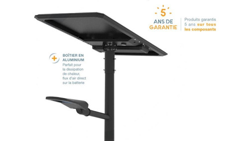 LAMPADAIRE SOLAIRE CLASSIC 40 W
ÉCLAIRAGE PUBLIC A LED POUR JARDIN ET ESPACE EXTÉRIEUR