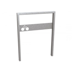 Appui cycles TITANE galva avec tôle support vélo pour espace urbain