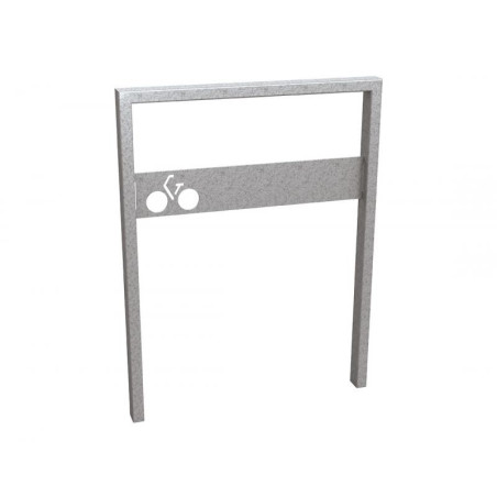 Appui cycles TITANE galva avec tôle support vélo pour espace urbain