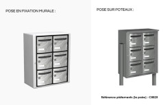 POTEAUX A SCELLER POUR BOITE AUX LETTRES GALAXIE