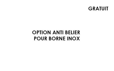 OPTION ANTI BELIER POUR BORNE INOX