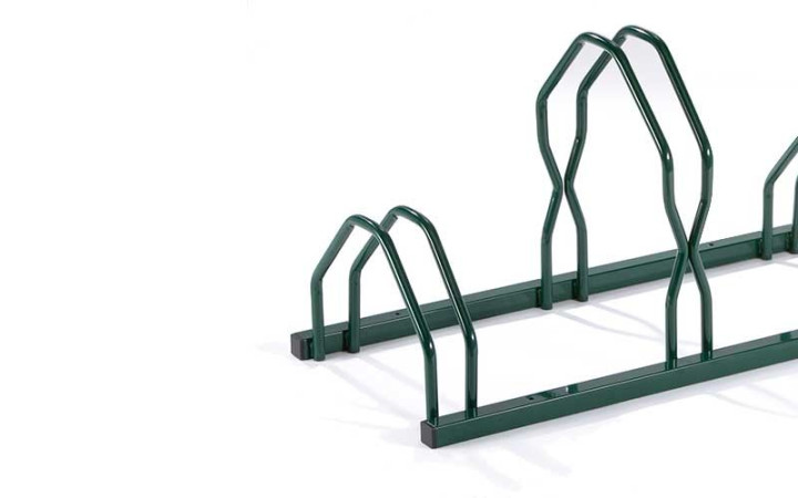 RÂTELIER 5 VÉLOS PEINT VERT