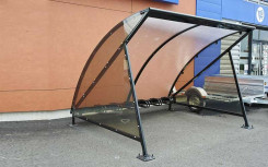 ABRI DEMI LUNE INITIAL AVEC SUPPORT VÉLOS