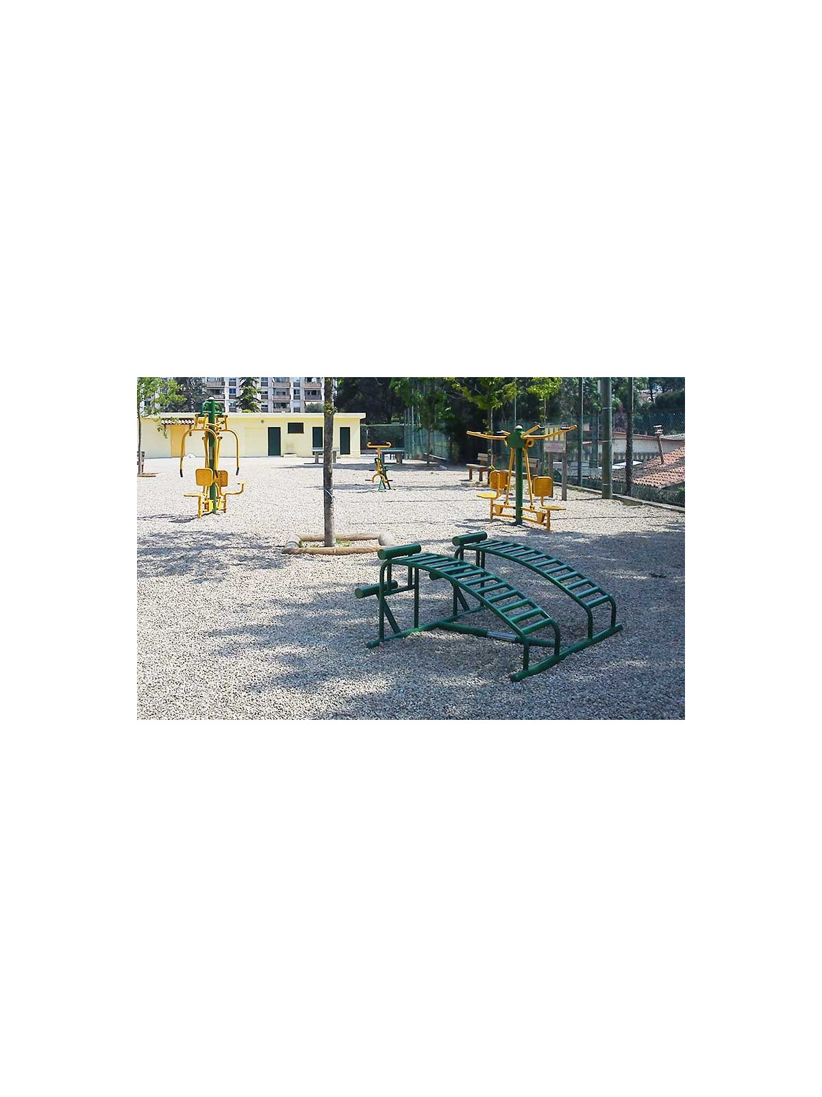 Appareil de fitness pour espace extérieur : POMPE BODY ABDO DOUBLE