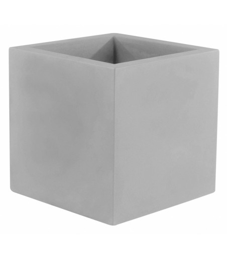 POT CUBO CARRE EN POLYÉTHYLÈNE ACIER