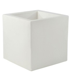 POT CUBO CARRE EN POLYÉTHYLÈNE BLANC