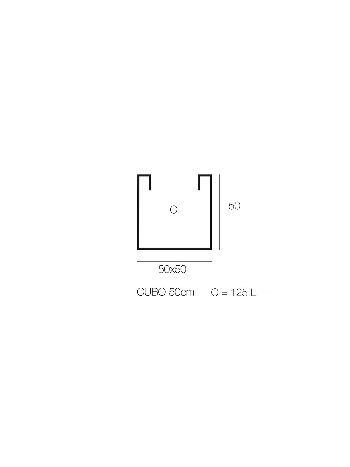 POT CUBO CARRE EN POLYÉTHYLÈNE