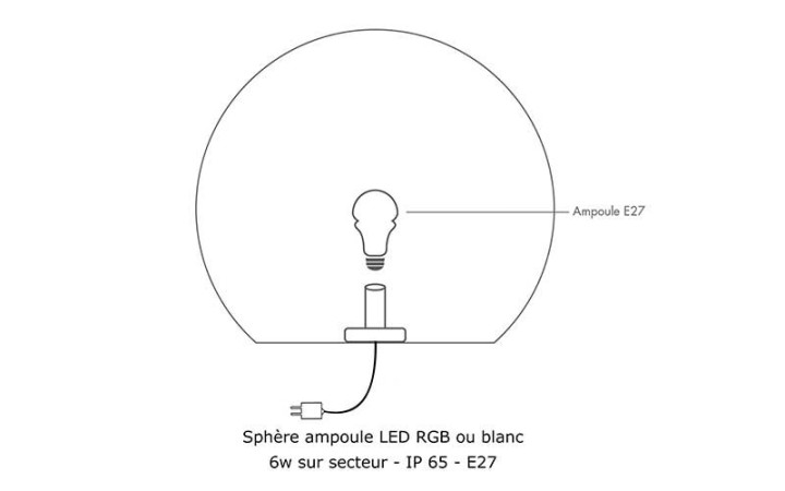 SPHERE AU SOL LUMINEUSE