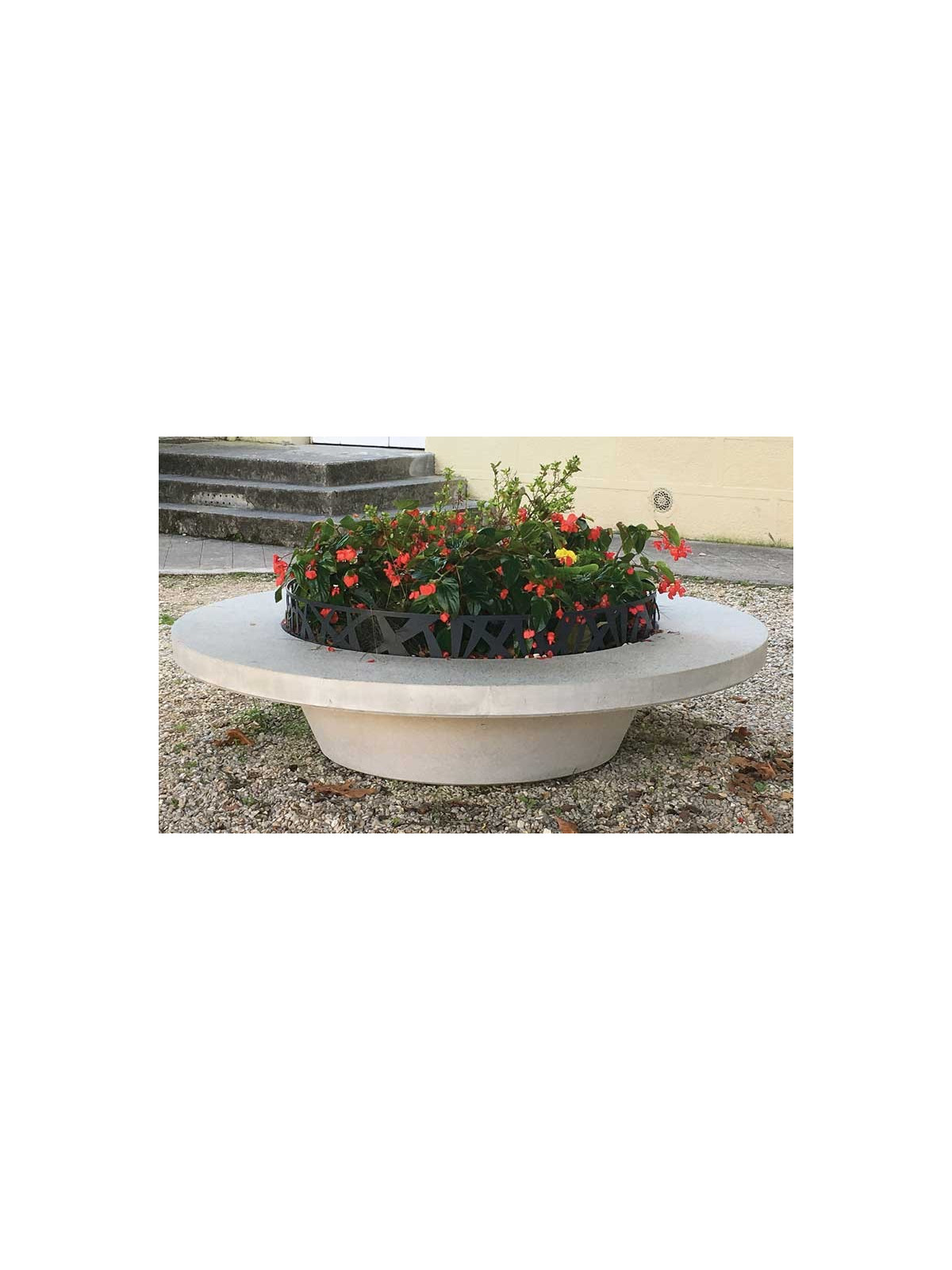 JARDINIÈRE COUPOLE BÉTON
POT DE FLEUR ET BANC BÉTON