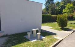 TABLE DE JEUX ECHEC BETON 4 PLACES