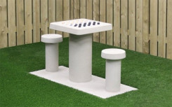 TABLE DE JEUX DAME BETON 2 PLACES